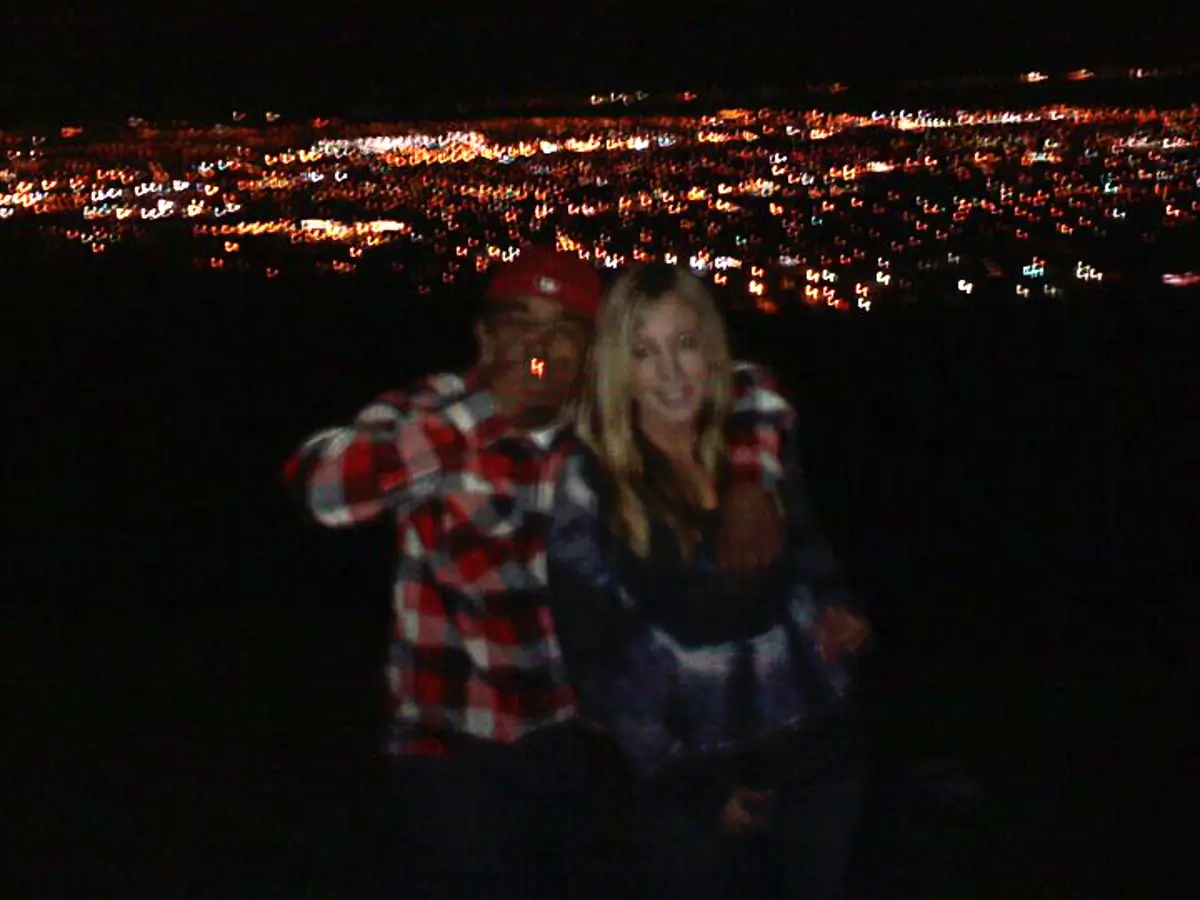CRVNE and his late friend Jessica posing on top of a hill in Berkely, CA.